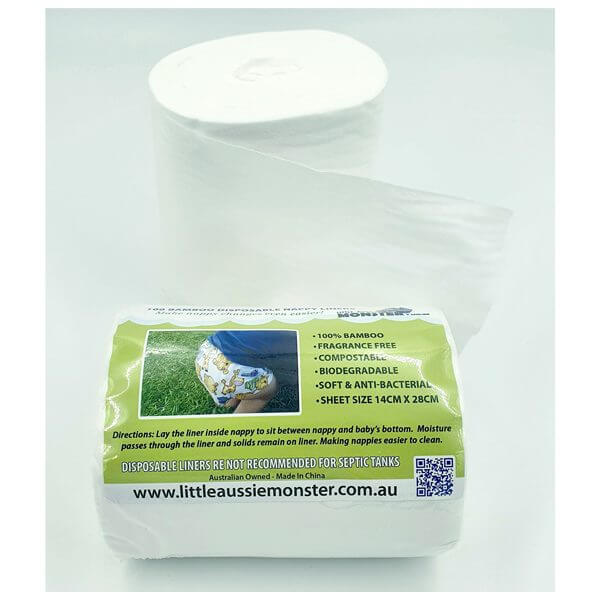 Disposable nappy Liner roll open