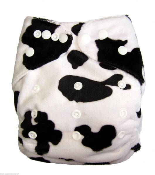 Minky Black Cow Modern Cloth Nappies