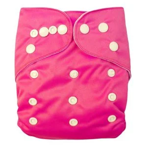 Bright Pink Solid Colour Modern Cloth Nappies