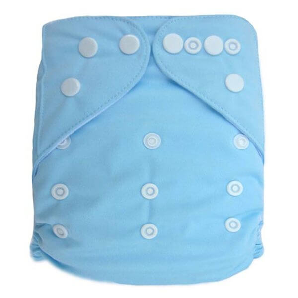 Light Blue Solid Colour Modern Cloth Nappies