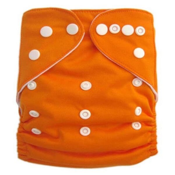 Orange Solid Colour Modern Cloth Nappies