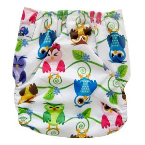 Colourful Owls Cloth Nappy