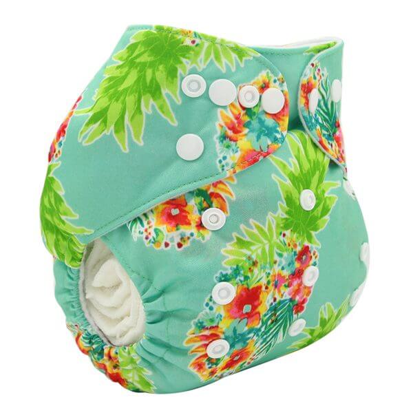 Pineapple Flowers Modern Cloth Nappy