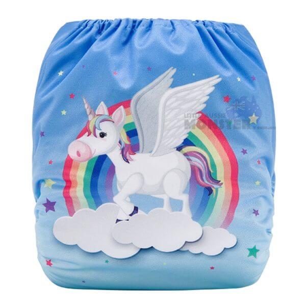Colorful Unicorn & Stars Modern Cloth Diaper