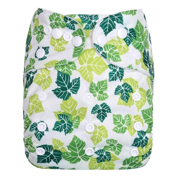 Green Leaves Modern Cloth Nappy