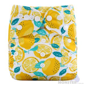 Lemon Modern Cloth Nappy Front