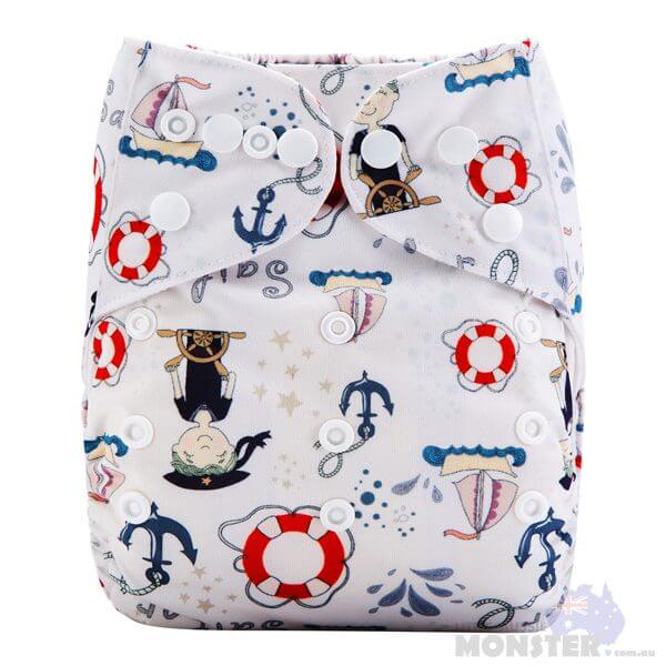 Sailor Modern Cloth Nappy Front