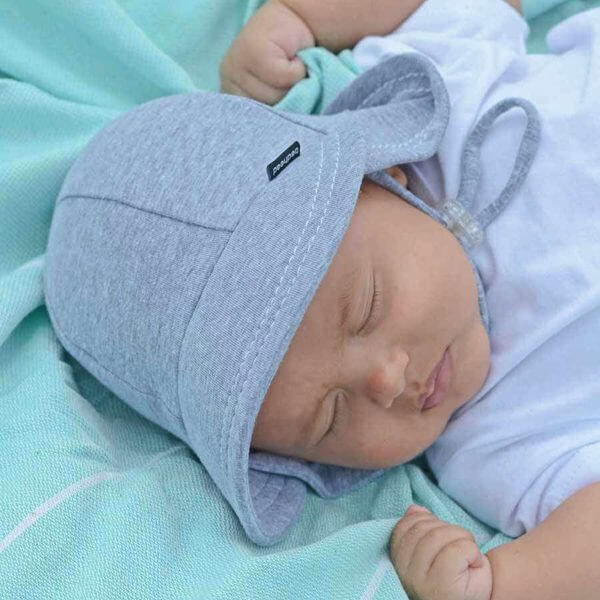 Baby Legionnaire Hat Grey Marle - 37cm - 0-3 months - XXS