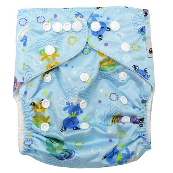 Blue Frogs Modern Cloth Nappy Back