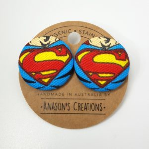 Superman fabric Earrings