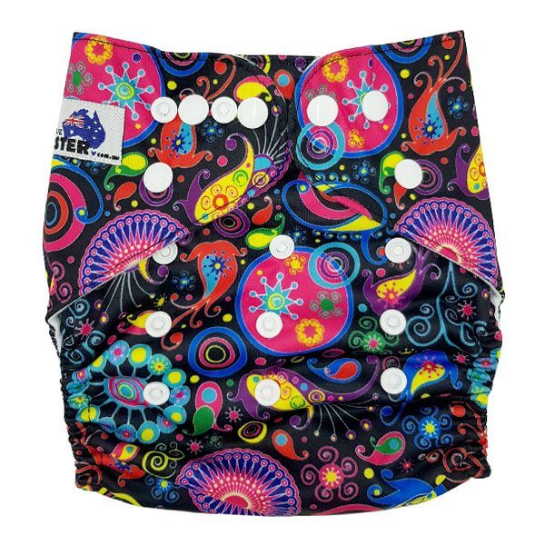Psychedelic Art Cloth Nappy Front