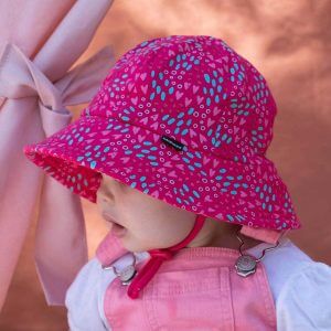 Girls Toddler Bucket Hat Amore Side
