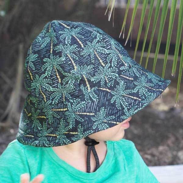 Toddler Bucket Hat Palms Side