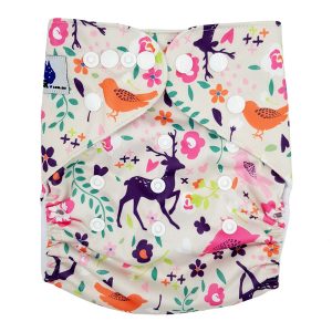 Purple Deer Cloth Nappy Front