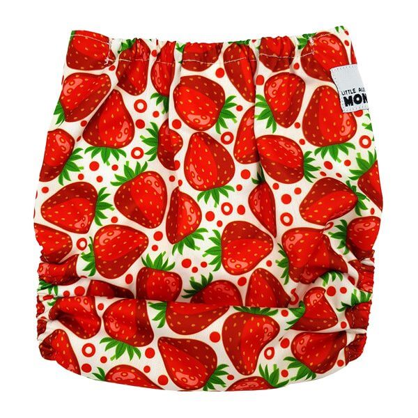 Sweet Strawberries Cloth Nappy Back