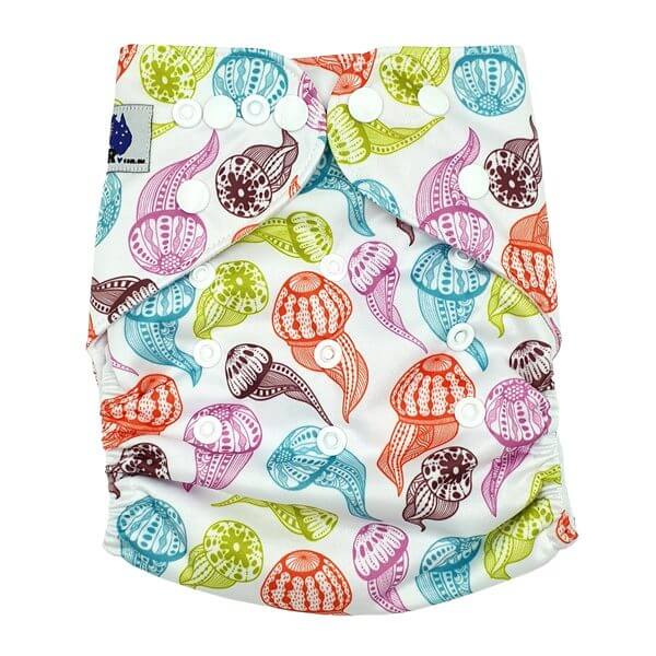Jiggly Jellyfish Cloth Nappy Front