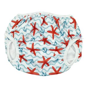 Red Starfish XL Toddler Swim Nappy Front