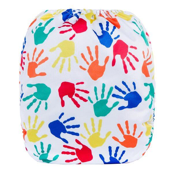Colourful Hands Cloth Nappy Back