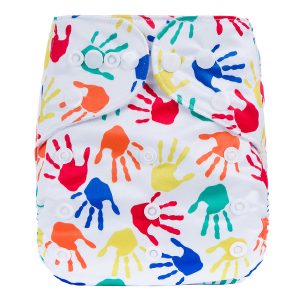 Colourful Hands Cloth Nappy Front