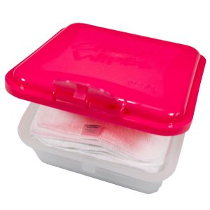 Cloth Wipes Container Pink Open