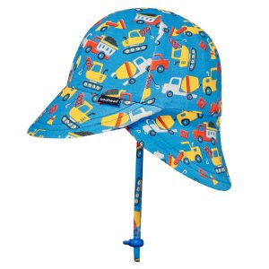 Construction Baby Boy Flap Hat Side