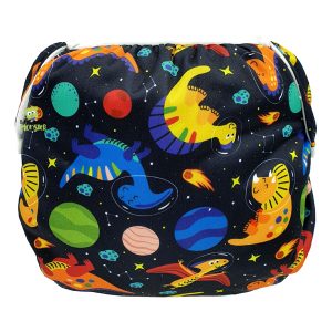 Toddler Large Swin Nappy Space Dino Back