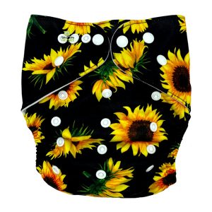 Sunflowers XL Junior Cloth Nappy Front