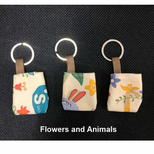 Flowers and Animals Keyring Back