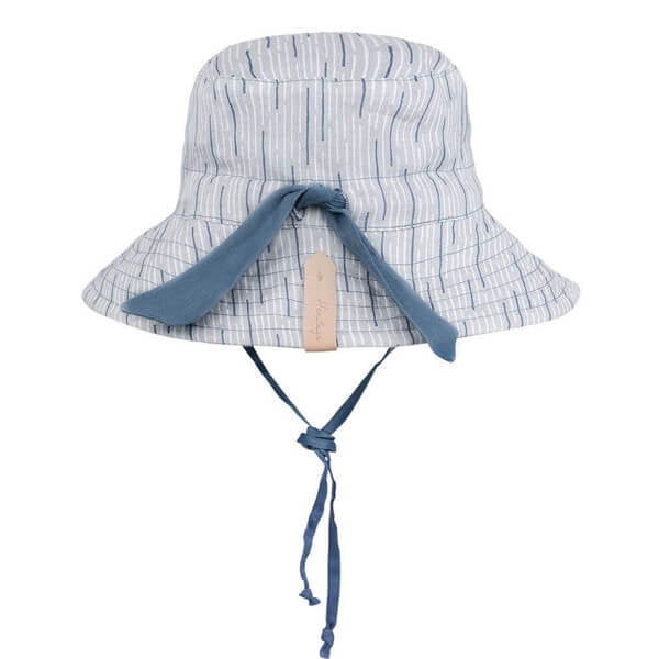Kids Reversable Sun Hat Sprig-Steele Back