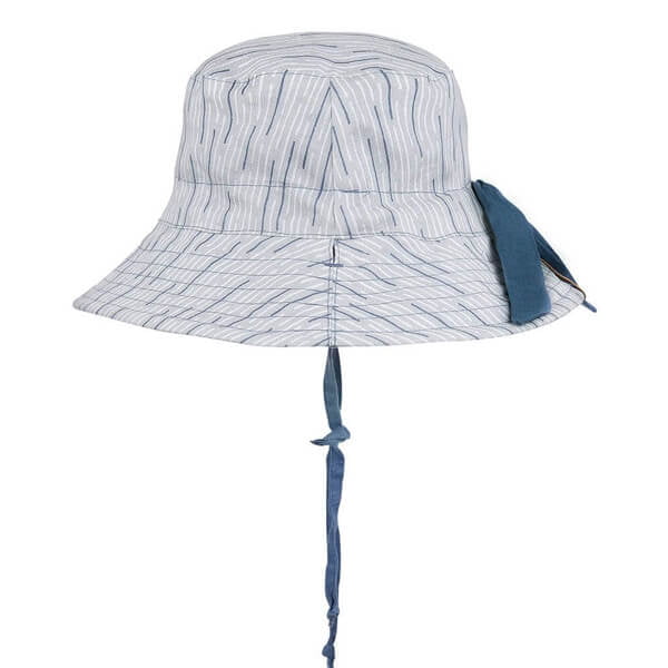 Kids Reversable Sun Hat Sprig-Steele Side