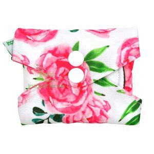 Incontinence Pad Large Pink Roses Folded