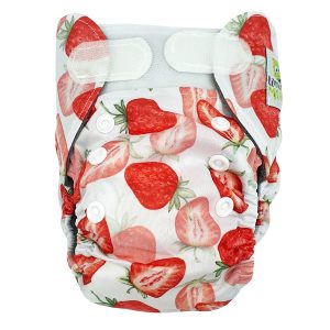 Prem Newborn Cloth Nappy Strawberries Front