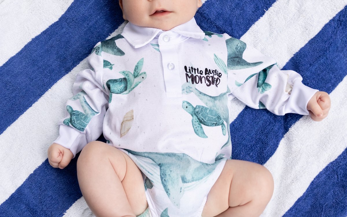 Roger wearing the Marine Mates Fishing Shirt kids collection